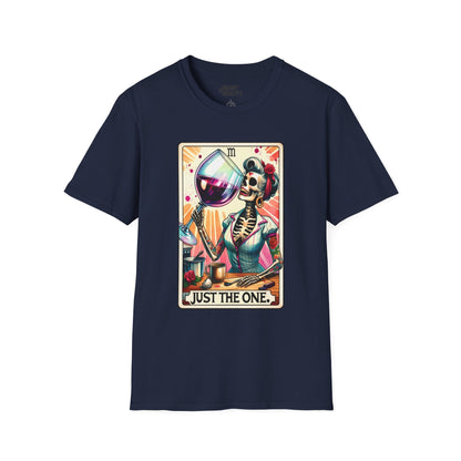 Just The One Wine Tarot T-Shirt Navy / S gift_idea unique_gift personalised_gift
