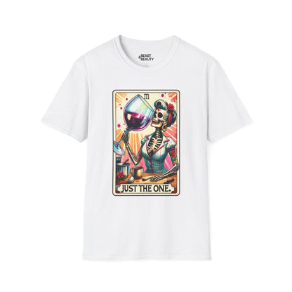 Just The One Wine Tarot T-Shirt White / S gift_idea unique_gift personalised_gift