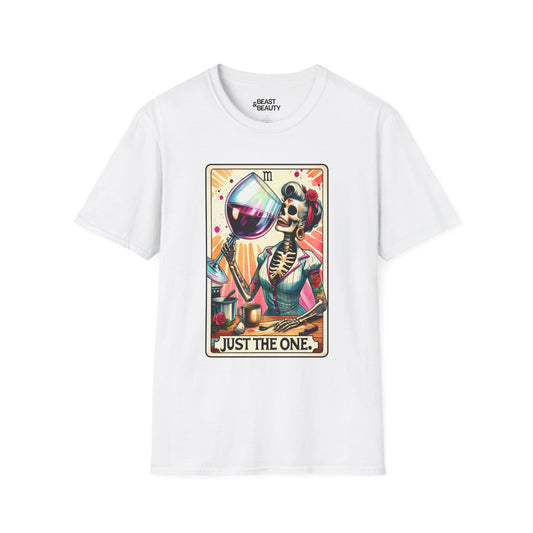Just The One Wine Tarot T-Shirt White / S gift_idea unique_gift personalised_gift