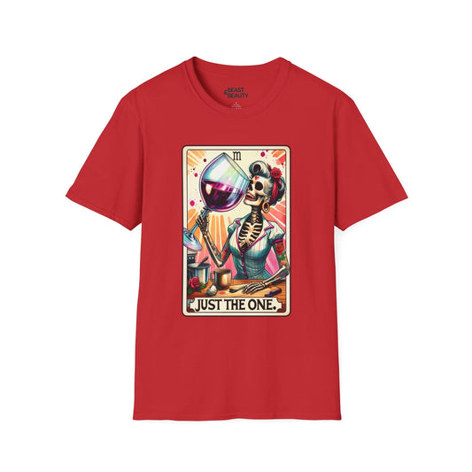 Just The One Wine Tarot T-Shirt Red / S gift_idea unique_gift personalised_gift
