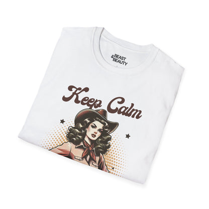keep calm & cowgirl on t-shirt t-shirt uk cowgirl gift idea image 6
