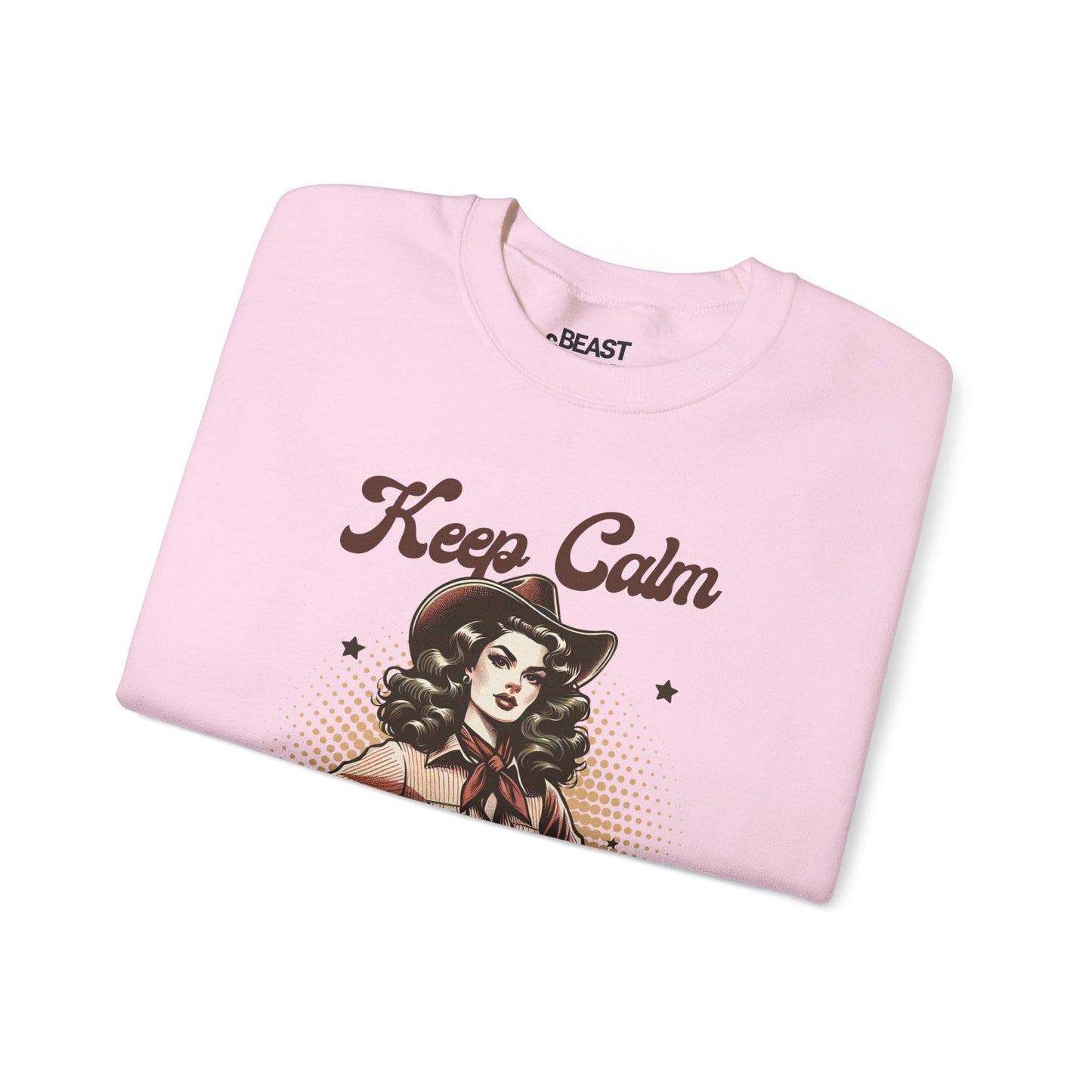 keep calm & cowgirl on western sweatshirt sweatshirt uk cowgirl gift idea image 6