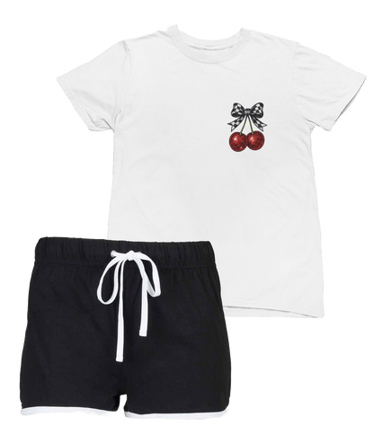 Kids Cherry T-Shirt & Shorts Set | Cute Summer Outfit for Girls 5-6 years gift_idea unique_gift personalised_gift