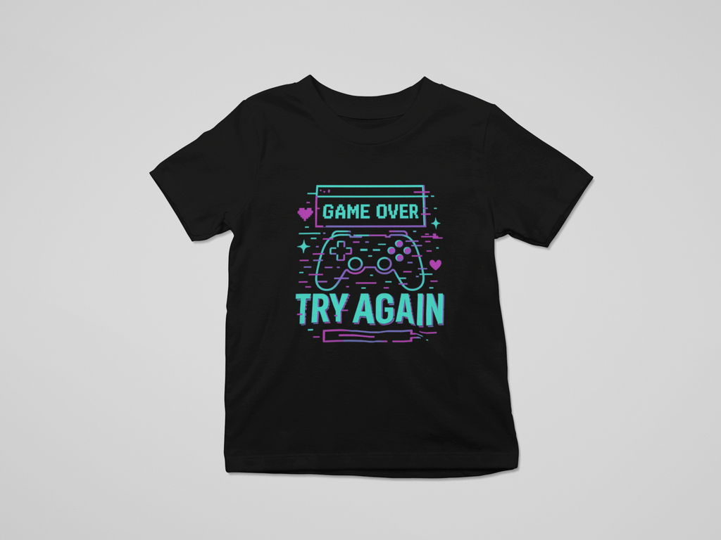 My Store Kids Clothing 3-4 years / Game Over… Try Again Gaming Kids T-Shirt Set (3 Pack) | Level Up, Game Over & Loading Tees