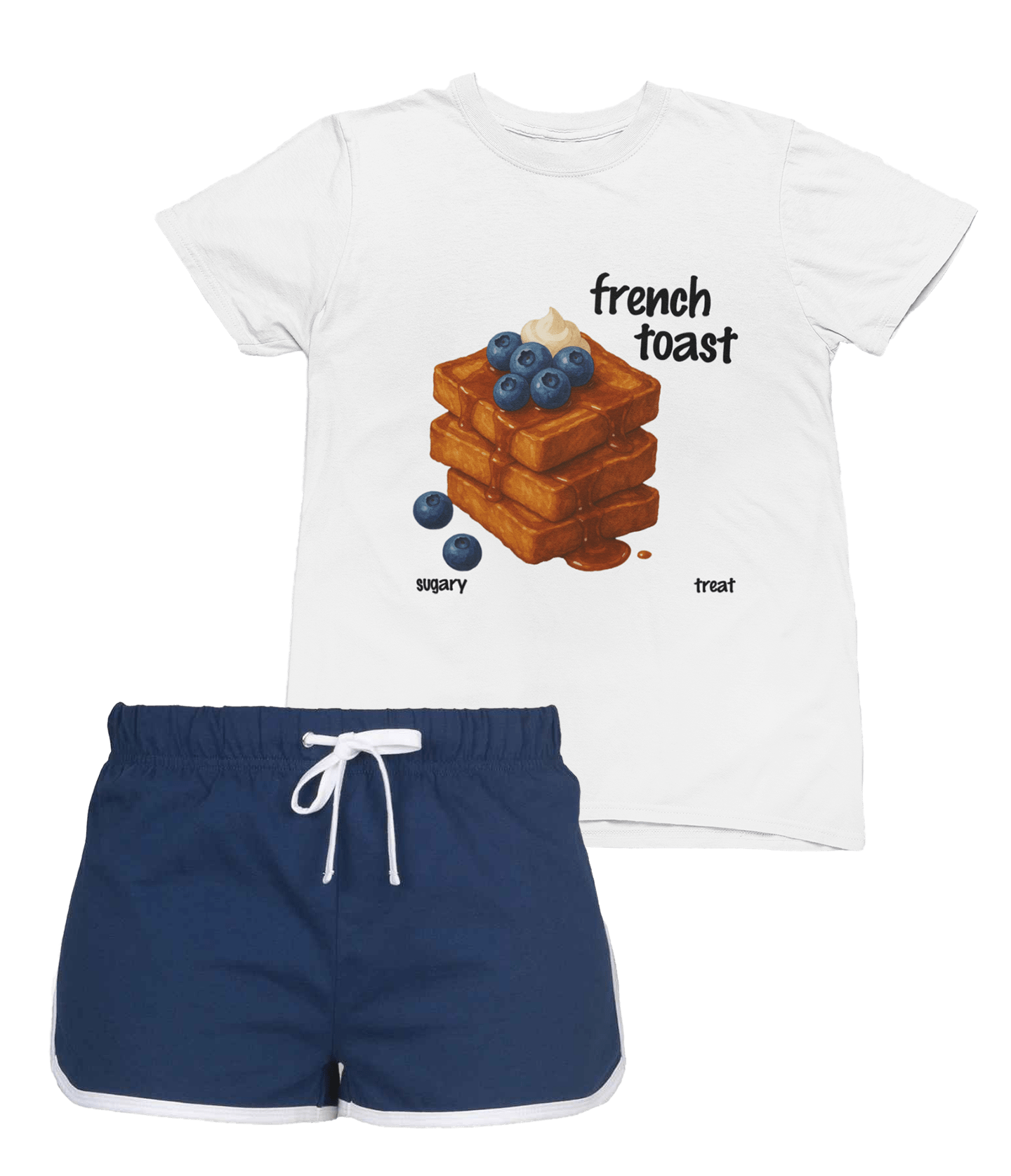 My Store Kids Clothing 5-6 years Kids French Toast T-Shirt & Shorts Set | Cute Foodie Summer Outfit