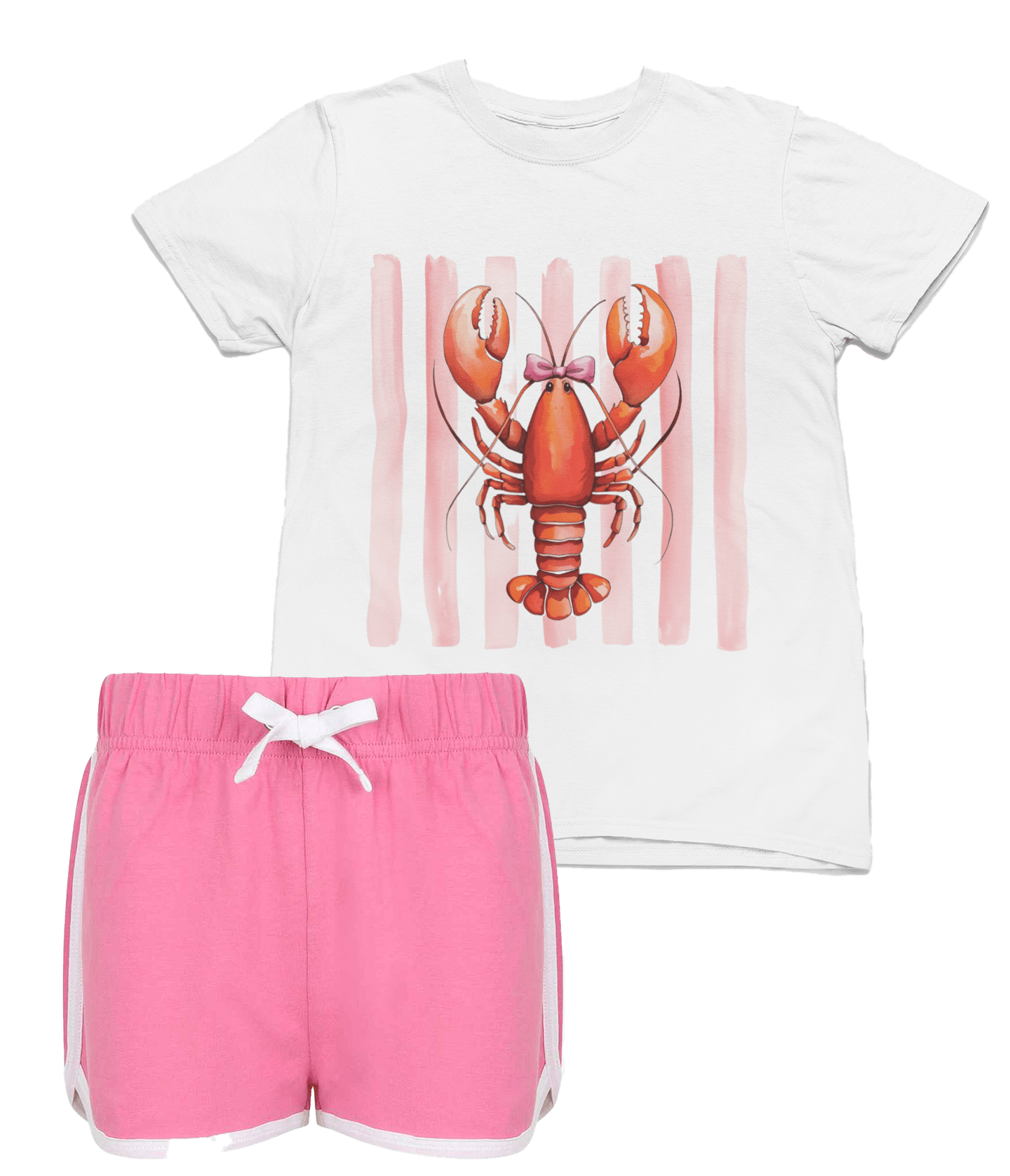 Kids Lobster T-Shirt & Shorts Set | Cute Summer Beach Outfit 5-6 years gift_idea unique_gift personalised_gift