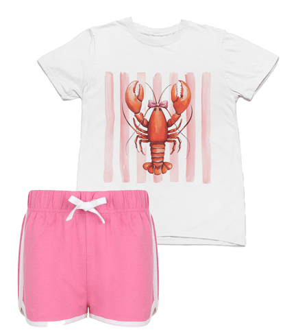 Kids Lobster T-Shirt & Shorts Set | Cute Summer Beach Outfit 5-6 years gift_idea unique_gift personalised_gift