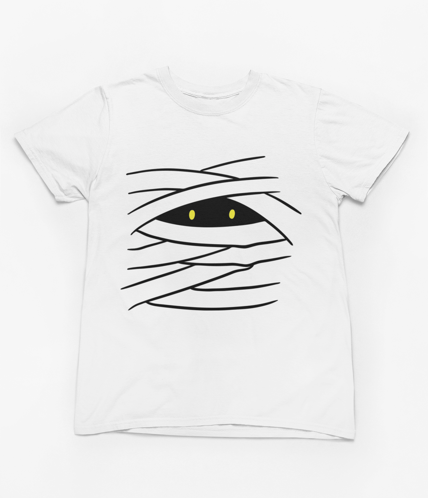 Kids Mummy Eye Halloween Sweatshirt | Minimal Spooky Jumper T-Shirt / White / 3-4 years gift_idea unique_gift personalised_gift