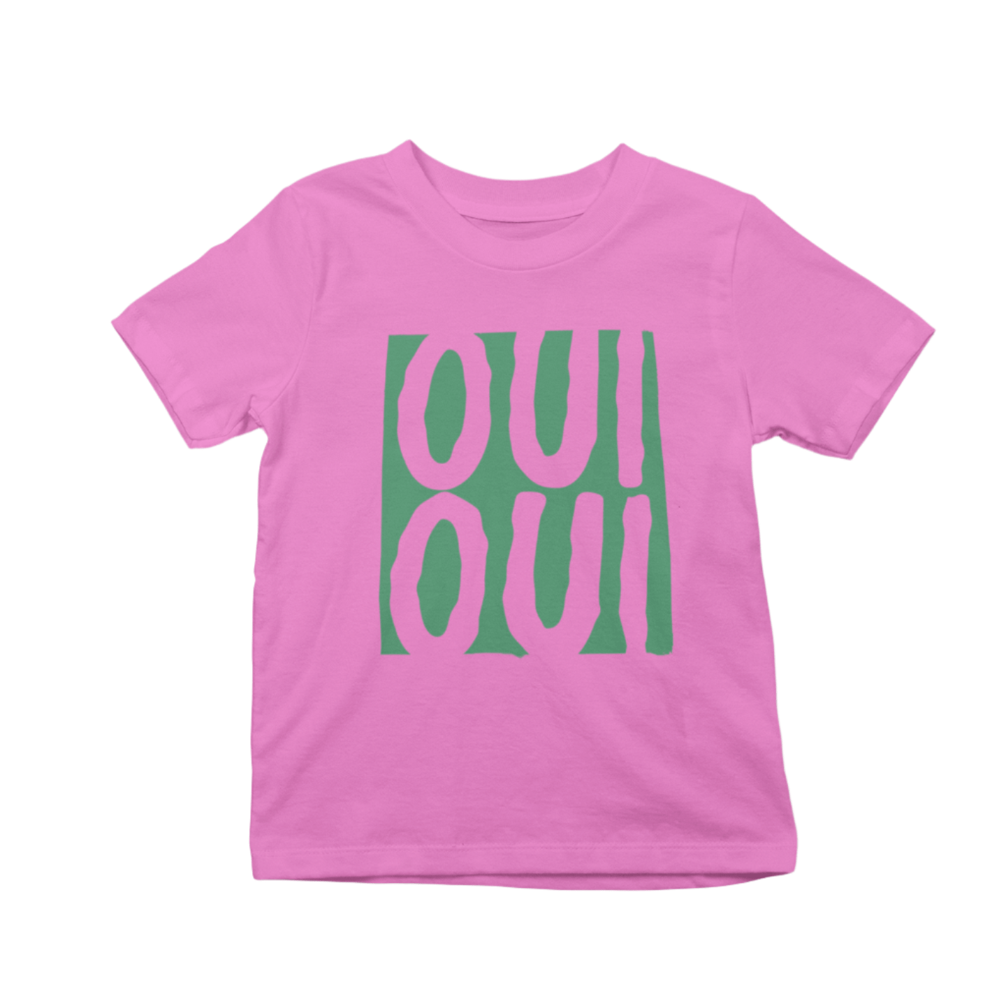 Kids Oui Oui Graphic T-Shirt | French-Inspired Retro Tee Pink / 5-6 years gift_idea unique_gift personalised_gift