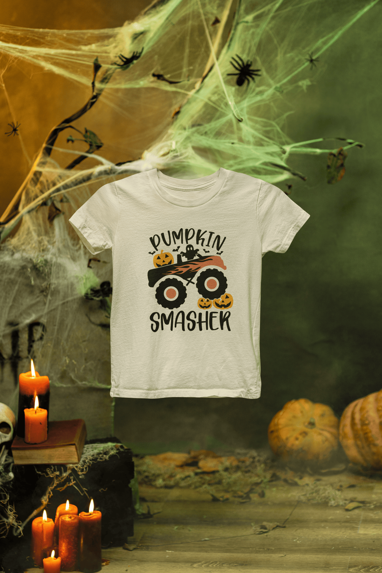 Kids Pumpkin Smasher Halloween Sweatshirt | Monster Truck Jumper gift_idea unique_gift personalised_gift