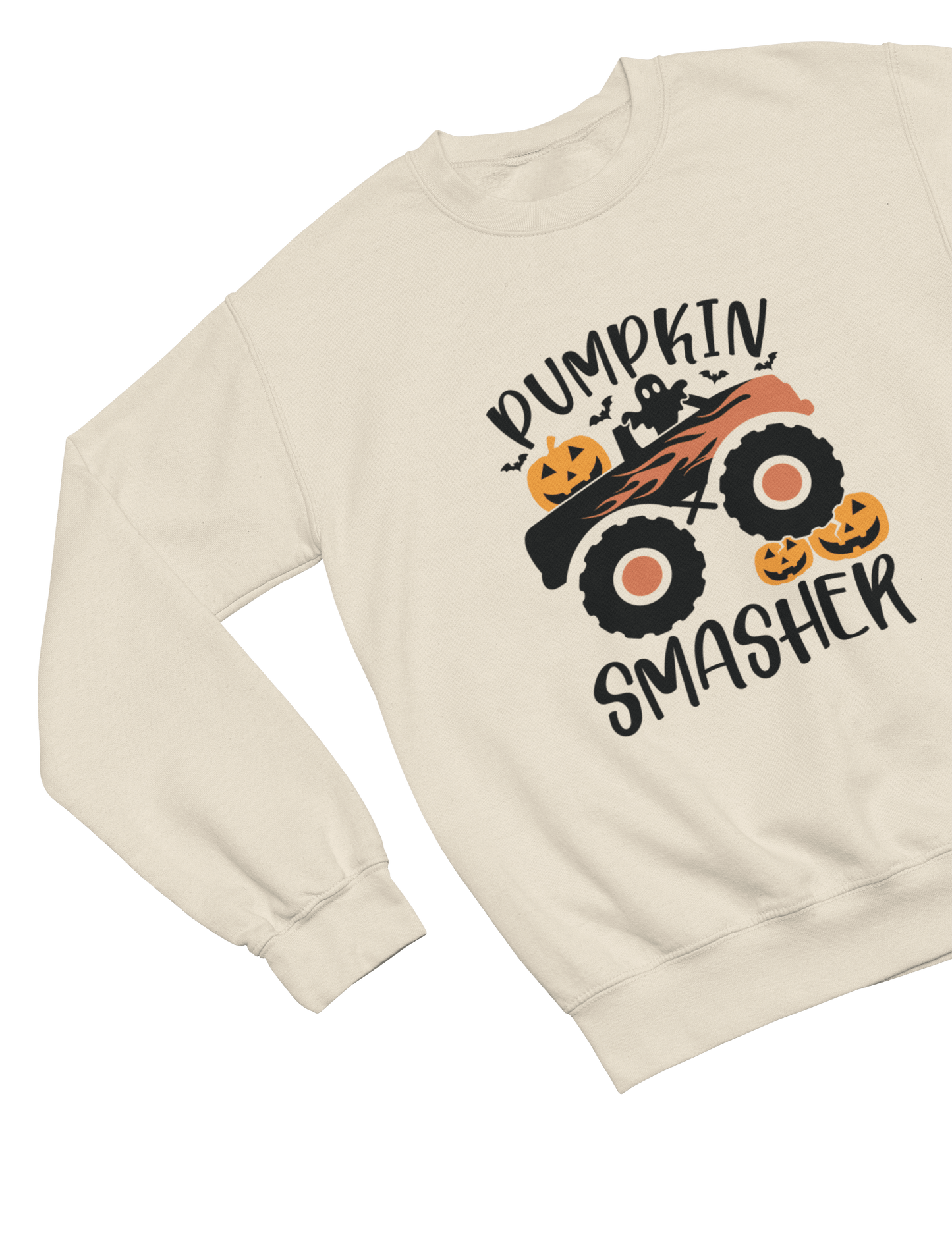 Kids Pumpkin Smasher Halloween Sweatshirt | Monster Truck Jumper Sweatshirt / 3-4 years gift_idea unique_gift personalised_gift