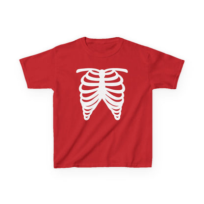 Kids Skeleton Rib Cage Halloween T-Shirt Red / XS gift_idea unique_gift personalised_gift