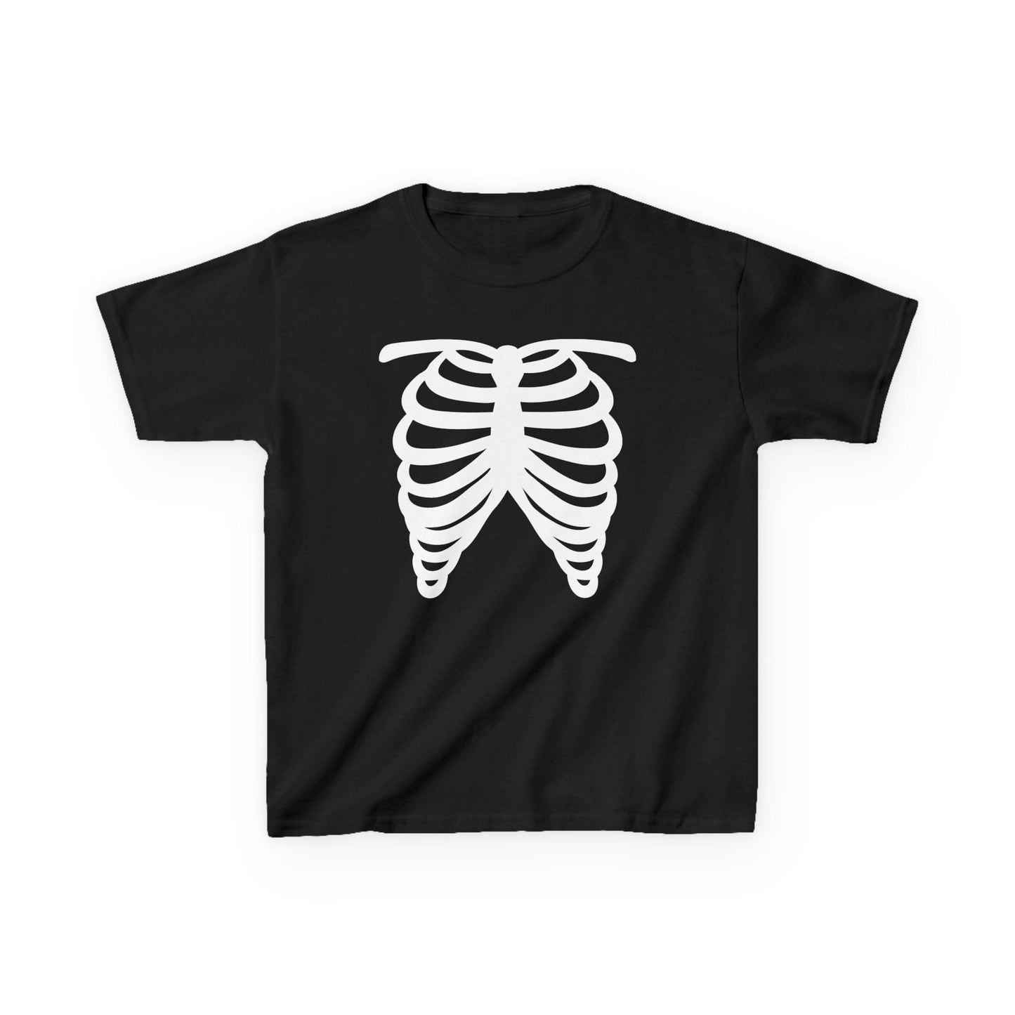 Kids Skeleton Rib Cage Halloween T-Shirt Black / XS gift_idea unique_gift personalised_gift