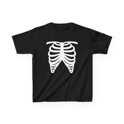 Kids Skeleton Rib Cage Halloween T-Shirt Black / XS gift_idea unique_gift personalised_gift