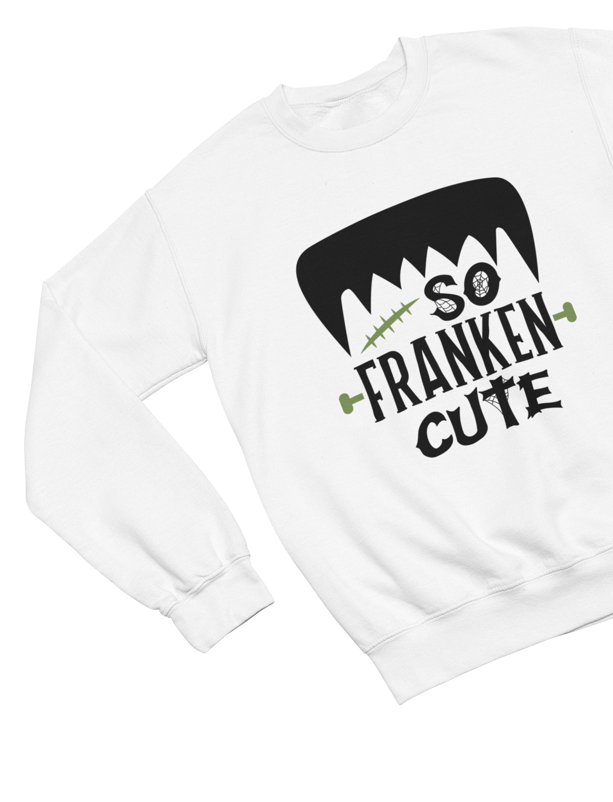 Kids So Franken Cute Halloween Sweatshirt | Funny Monster Jumper Sweatshirt / 3-4 years gift_idea unique_gift personalised_gift