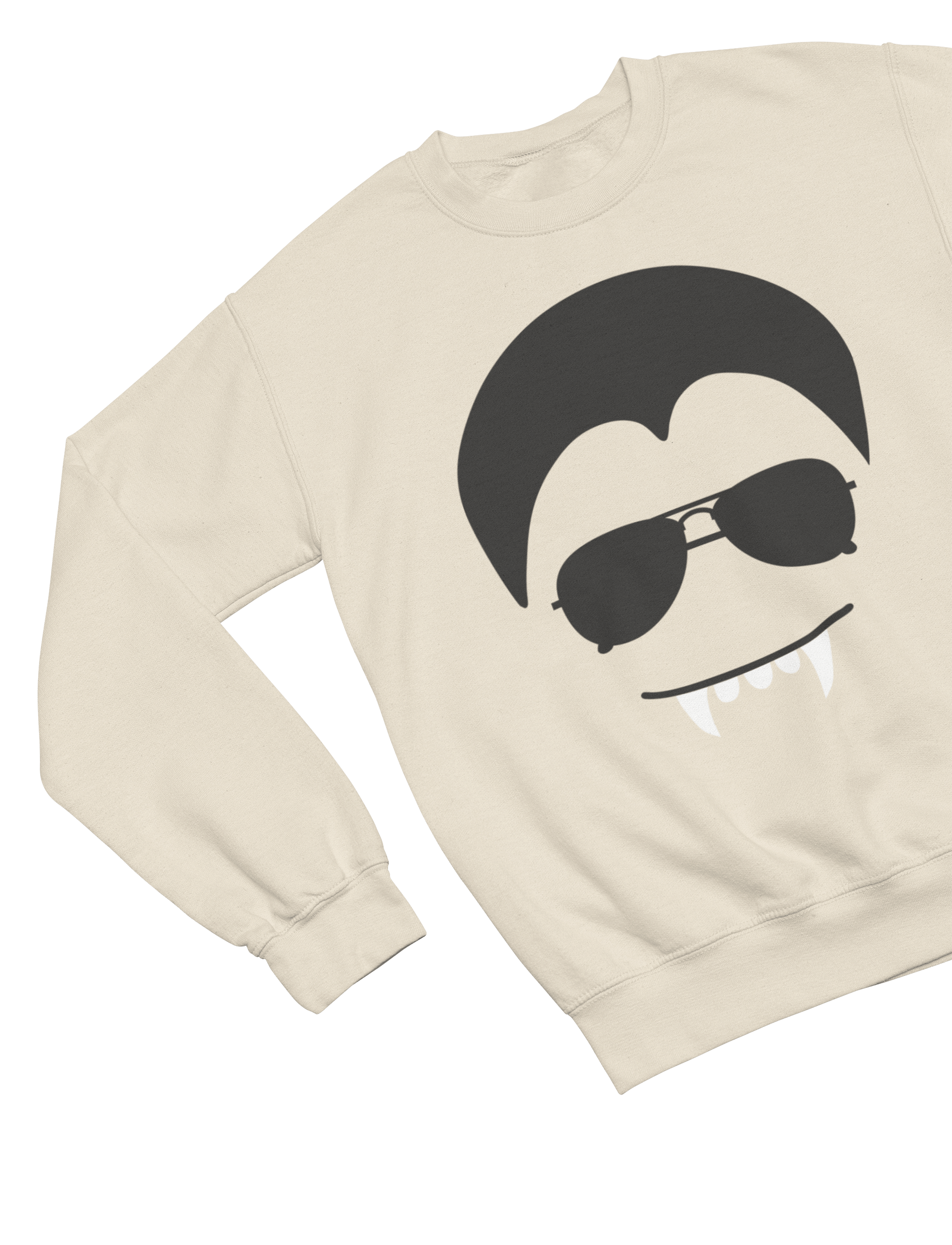 Kids Vampire Face Halloween Sweatshirt | Funny Spooky Jumper Sweatshirt / 3-4 years gift_idea unique_gift personalised_gift
