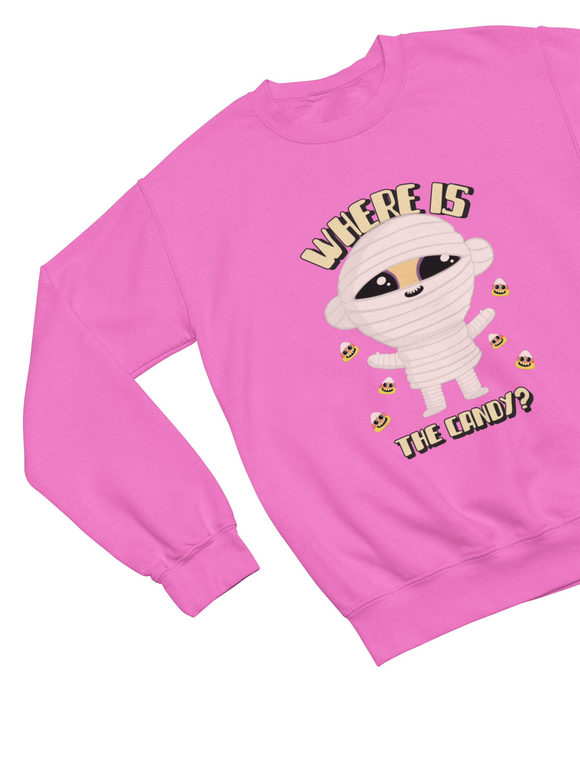Kids Where Is the Candy? Mummy Halloween Sweatshirt | Trick-or-Treat Jumper Sweatshirt / 3-4 years gift_idea unique_gift personalised_gift