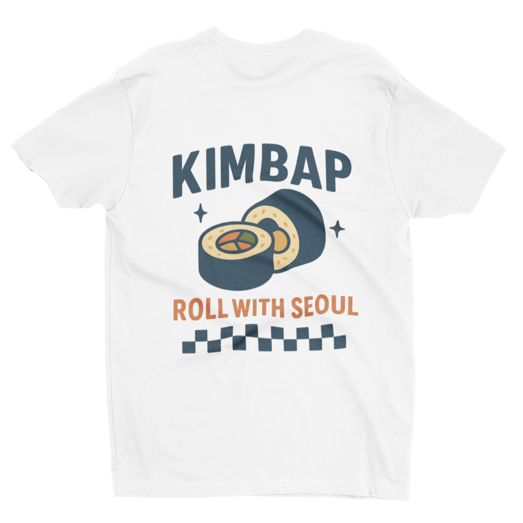 Kimbap T-Shirt – Roll with Seoul Retro Food Tee gift_idea unique_gift personalised_gift