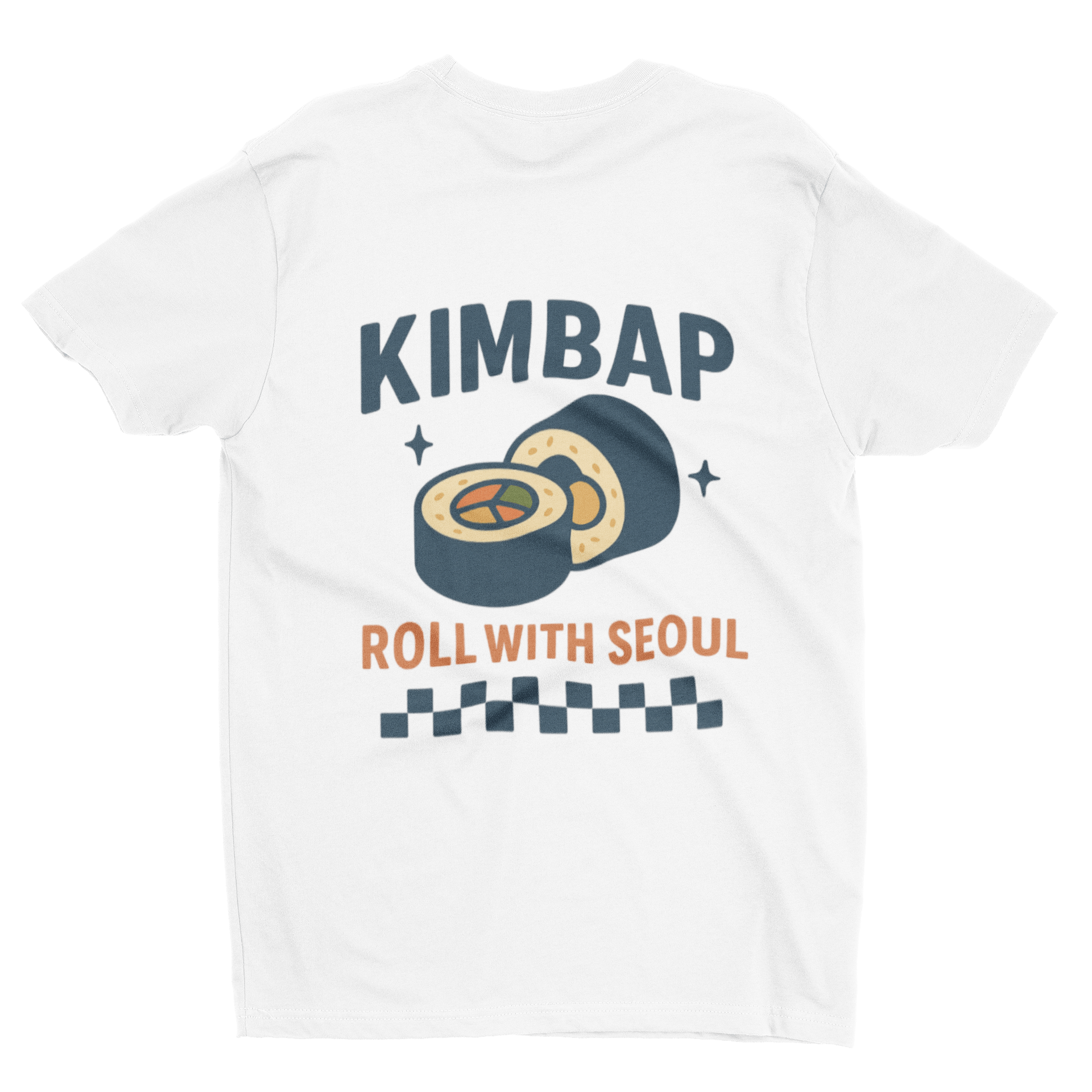 Kimbap T-Shirt – Roll with Seoul Retro Food Tee gift_idea unique_gift personalised_gift