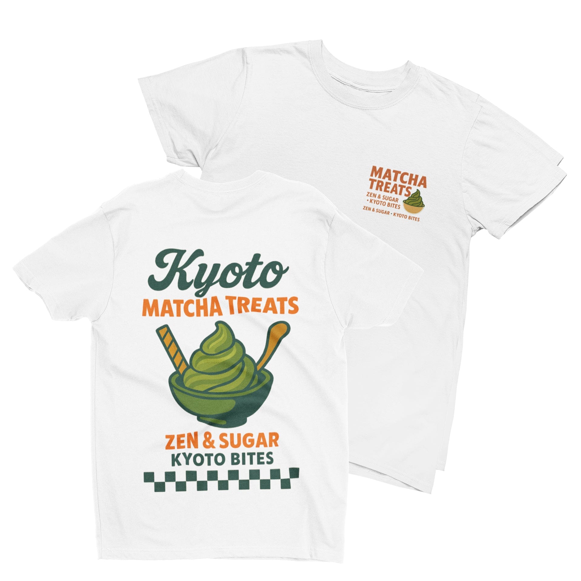 Kyoto Matcha T-Shirt – Zen & Sugar Street Food Tee S (Adult) / T-Shirt gift_idea unique_gift personalised_gift