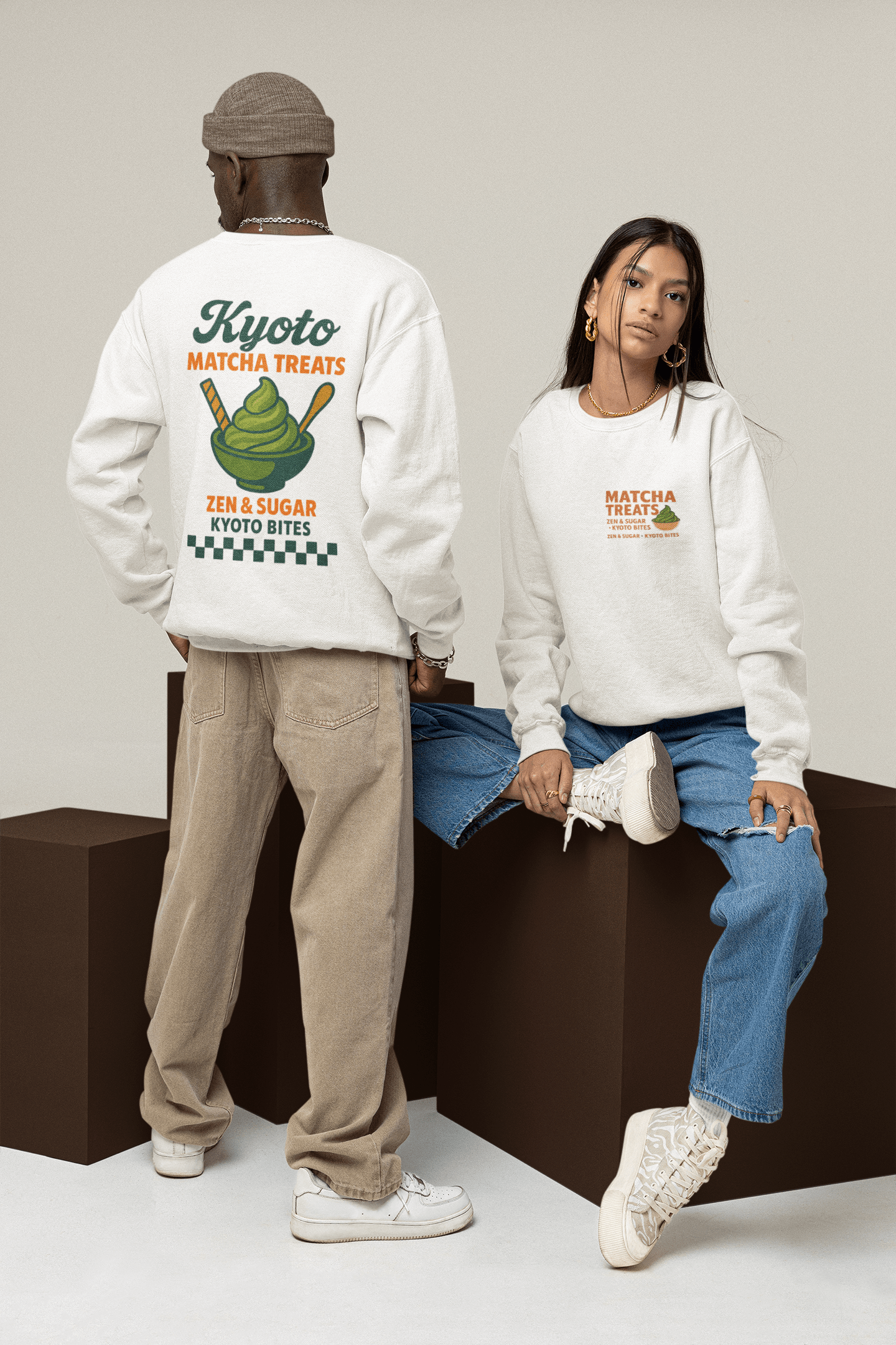 Kyoto Matcha T-Shirt – Zen & Sugar Street Food Tee S (Adult) / Sweatshirt gift_idea unique_gift personalised_gift