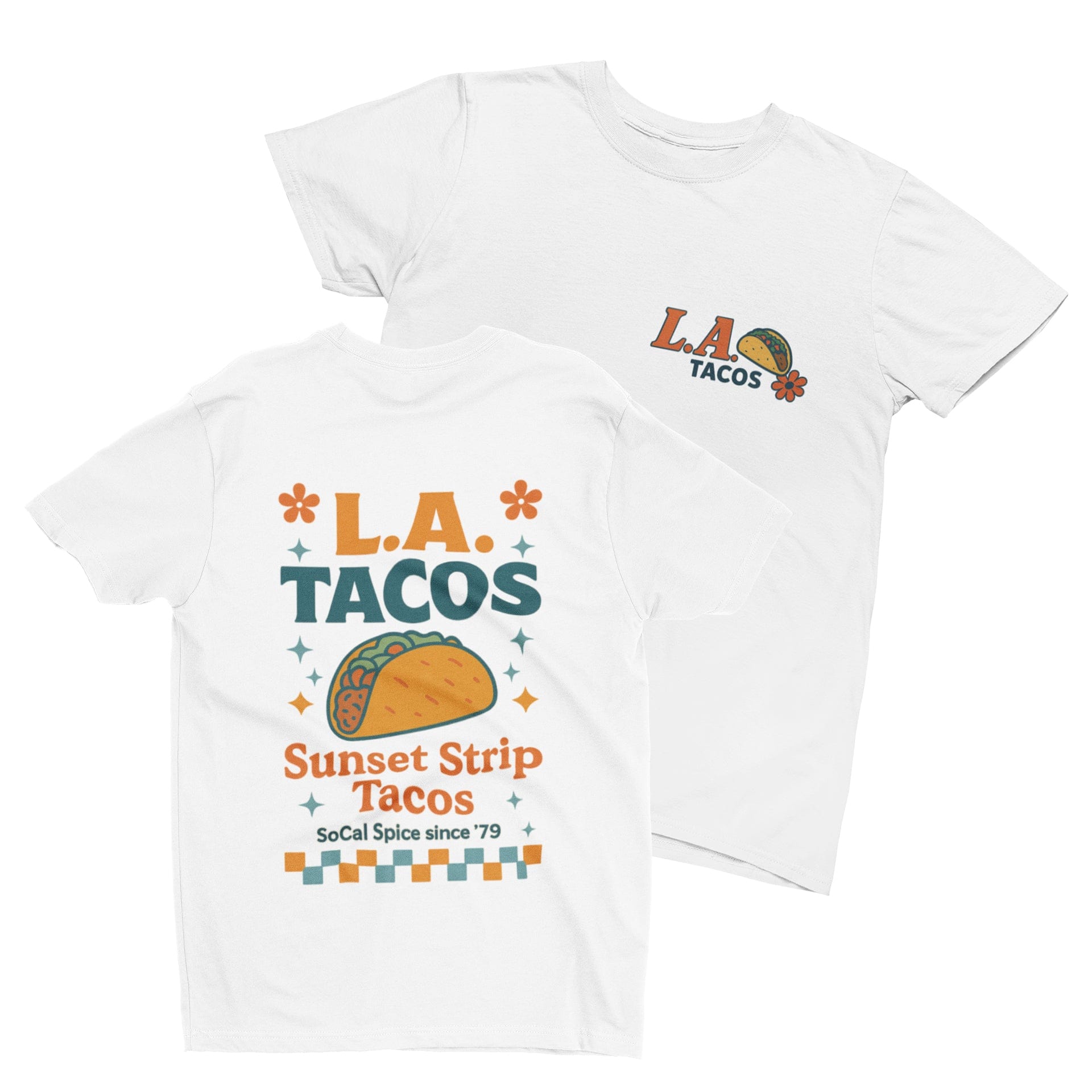 L.A. Tacos T-Shirt – Sunset Strip Retro Street Food Tee S (Adult) / T-Shirt gift_idea unique_gift personalised_gift