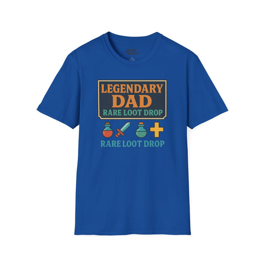 legendary dad loot drop t-shirt - funny gamer dad gift royal t-shirt uk Christmas gift idea
