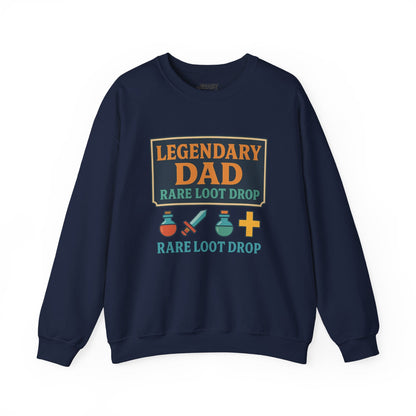 legendary dad rare loot drop sweatshirt navy sweatshirt uk Father's Day gift idea