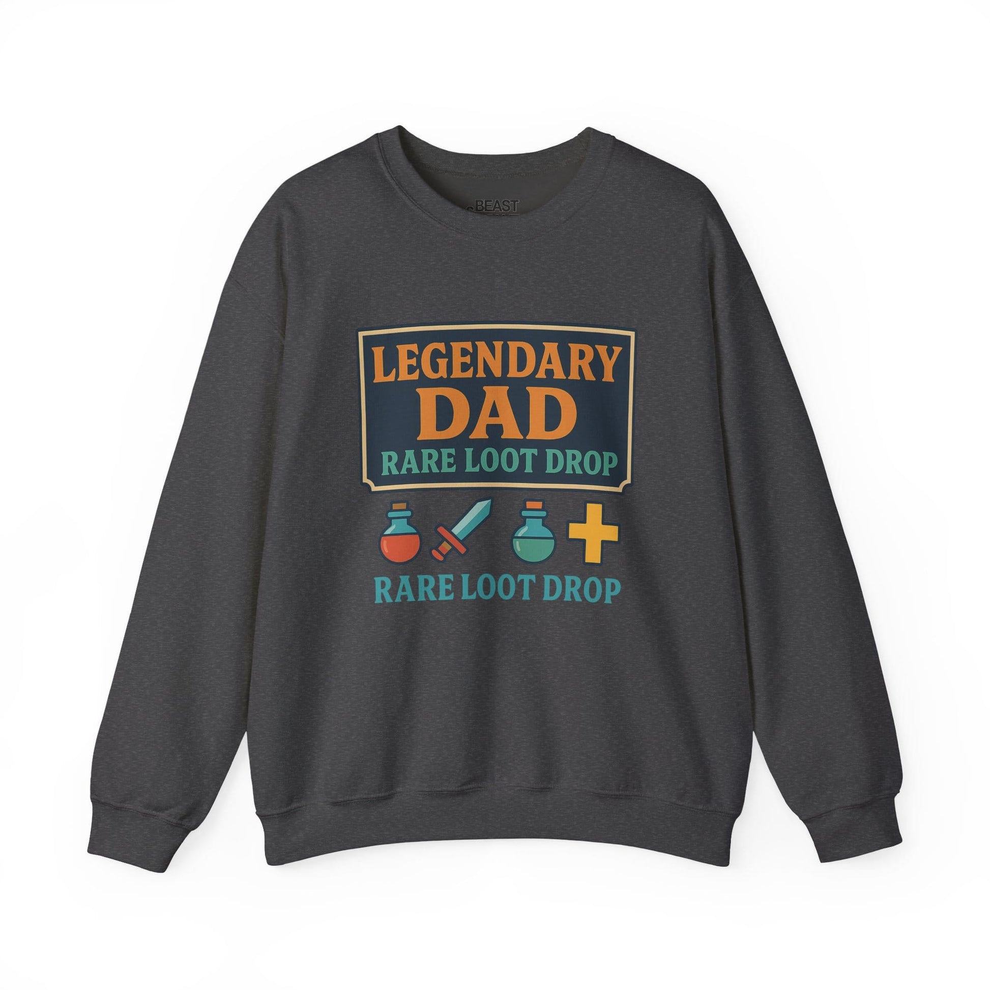 legendary dad rare loot drop sweatshirt dark heather sweatshirt uk Father's Day gift idea