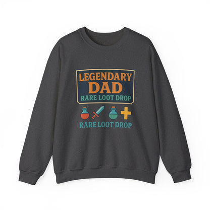 legendary dad rare loot drop sweatshirt dark heather sweatshirt uk Father's Day gift idea