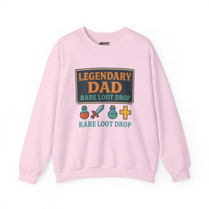 legendary dad rare loot drop sweatshirt light pink sweatshirt uk Father's Day gift idea