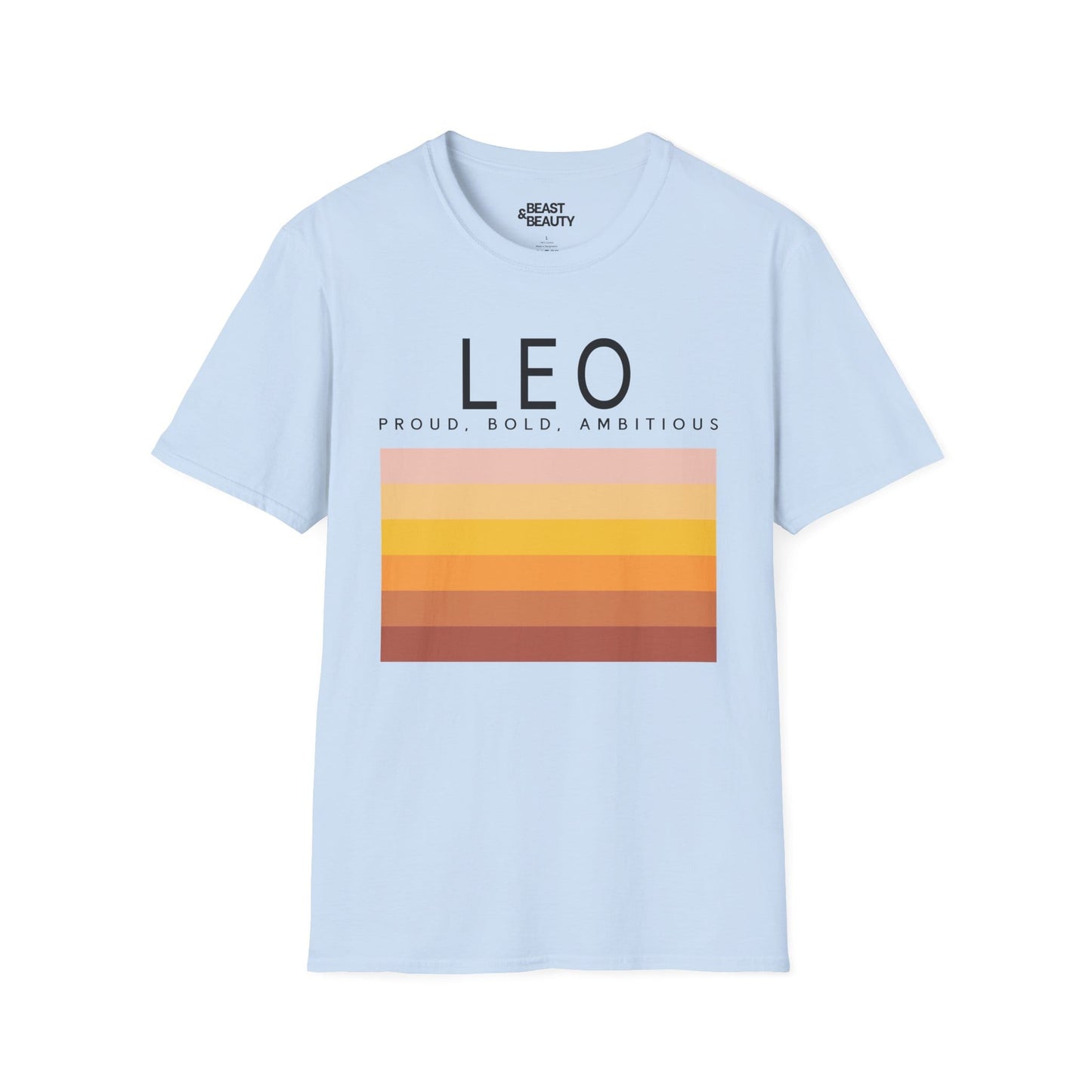 Leo Zodiac Graphic T-Shirt Light Blue / S gift_idea unique_gift personalised_gift