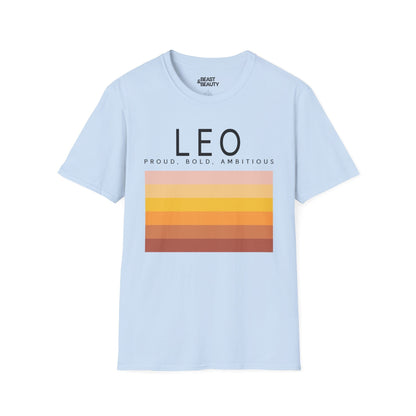 Leo Zodiac Graphic T-Shirt Light Blue / S gift_idea unique_gift personalised_gift