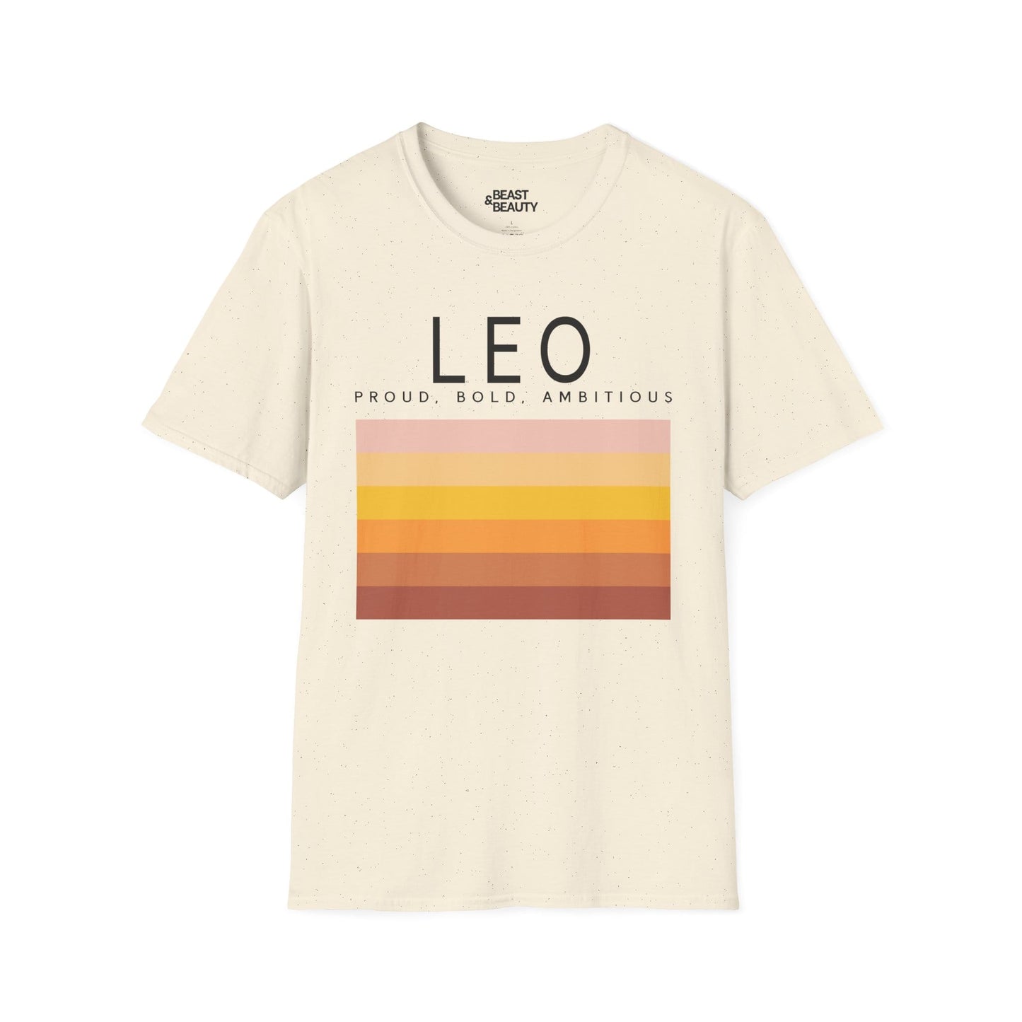 Leo Zodiac Graphic T-Shirt Natural / M gift_idea unique_gift personalised_gift