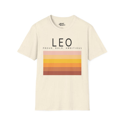 Leo Zodiac Graphic T-Shirt Natural / M gift_idea unique_gift personalised_gift