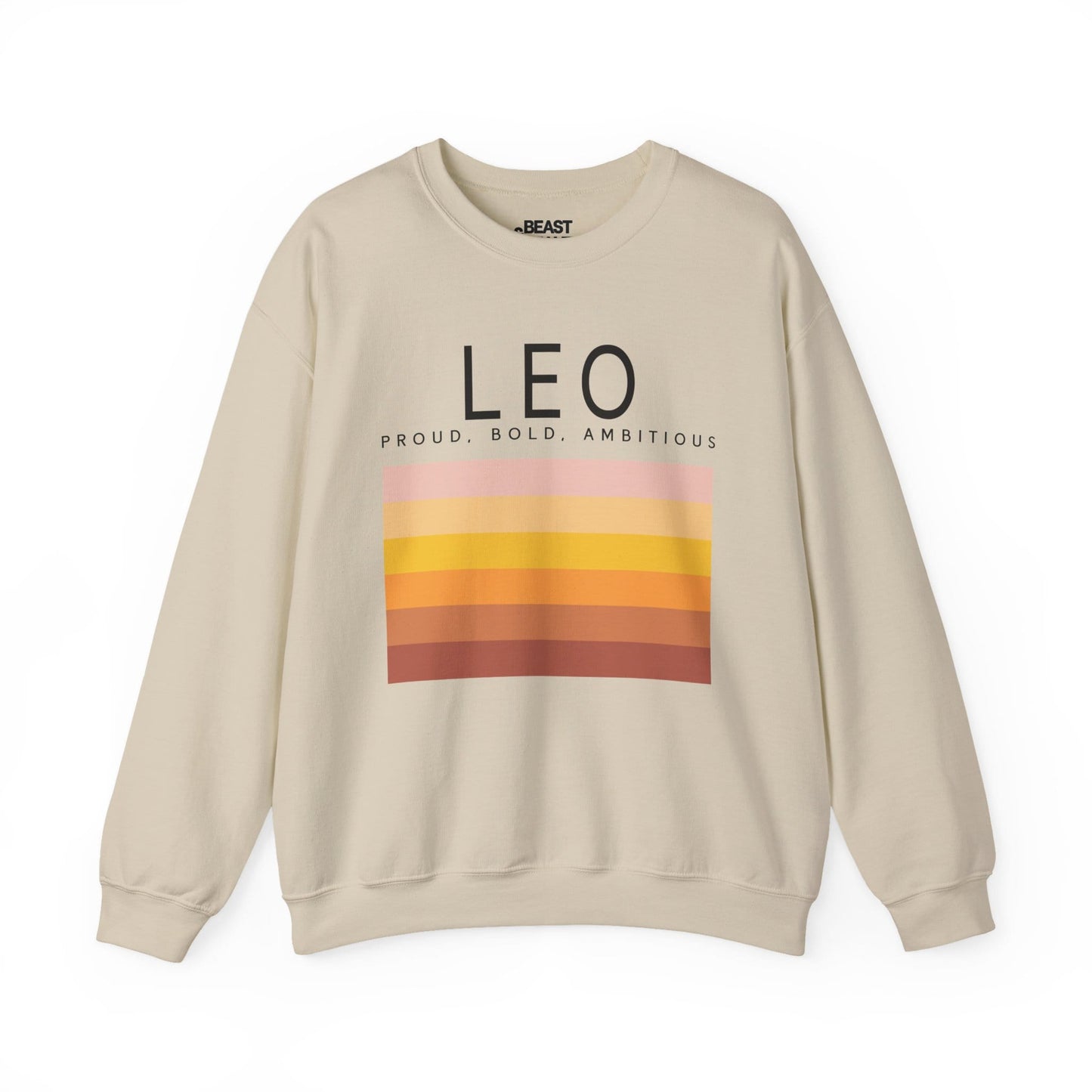Leo Zodiac Sign Adult Sweatshirt Sand / S gift_idea unique_gift personalised_gift