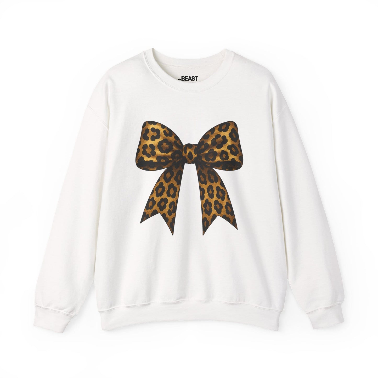 leopard bow sweatshirt white sweatshirt uk coquette gift idea
