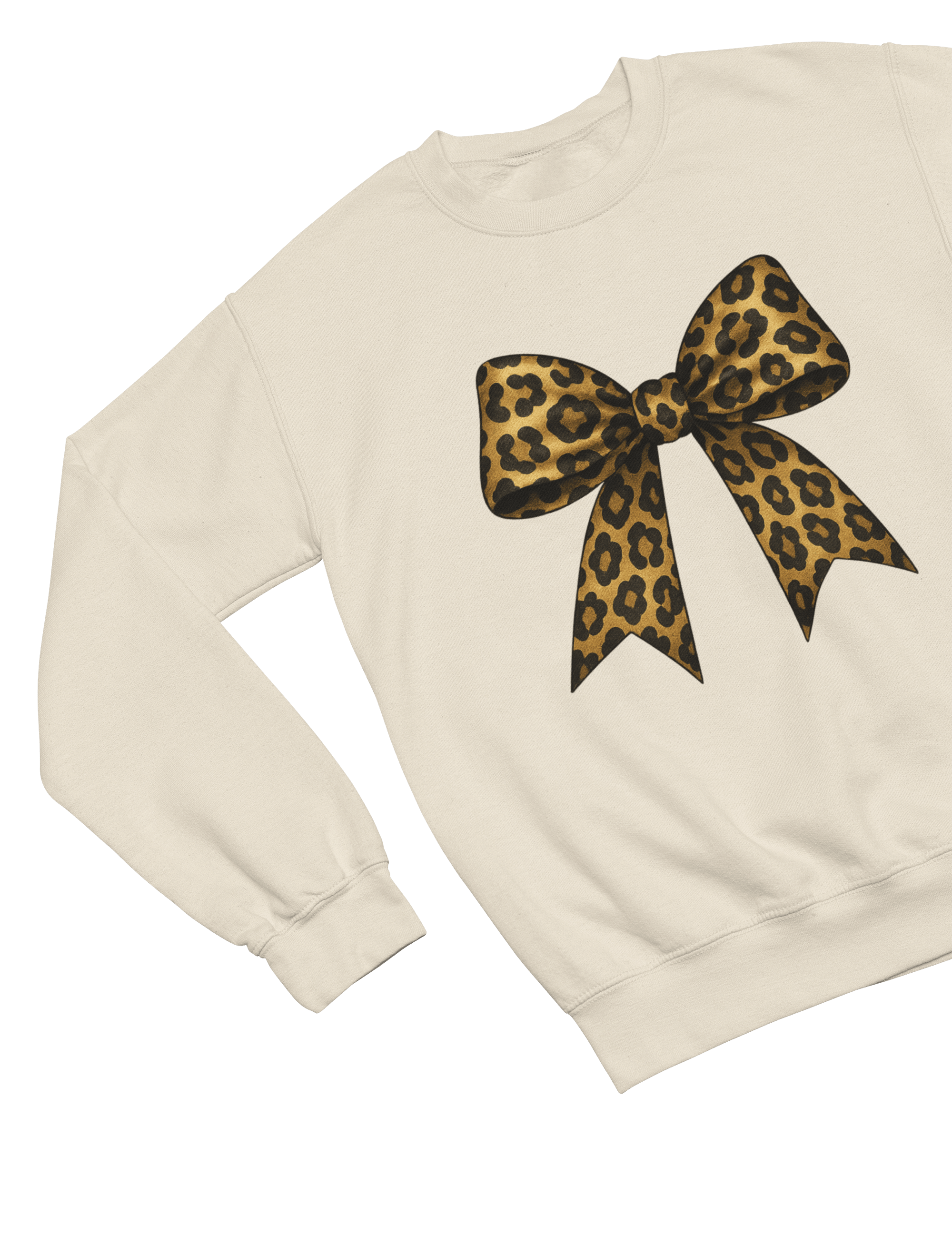 Leopard Bow Sweatshirt or T-Shirt – Bold Animal Print Gift UK gift_idea unique_gift personalised_gift