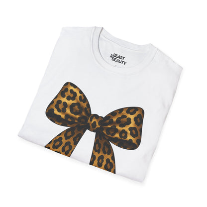 leopard bow t-shirt t-shirt uk coquette gift idea image 6