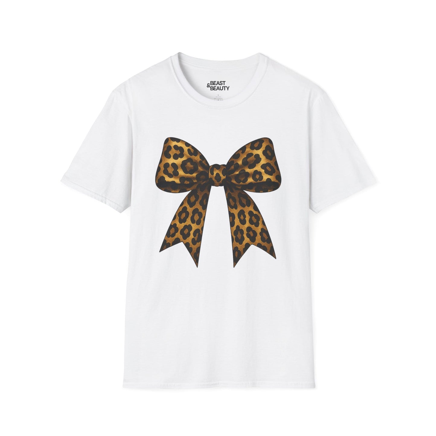 leopard bow t-shirt white t-shirt uk coquette gift idea