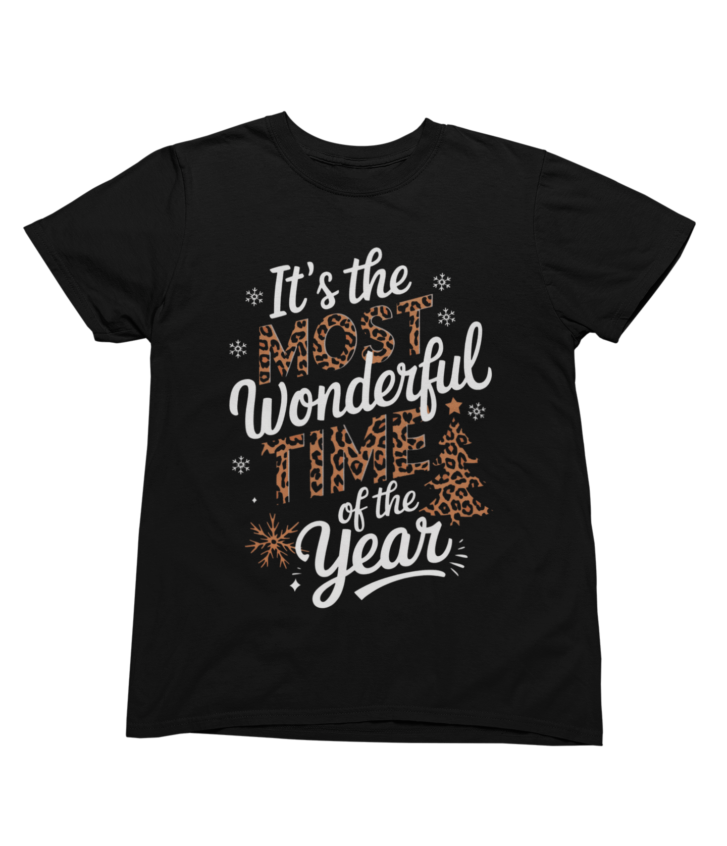 Beast and Beauty T-Shirt / 2XL (Adult) / Black Leopard Print Christmas Sweatshirt – Most Wonderful Time Jumper