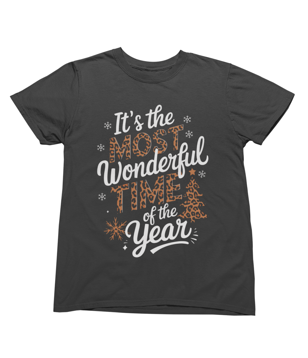 Beast and Beauty T-Shirt / 3XL (Adult) / Grey Leopard Print Christmas Sweatshirt – Most Wonderful Time Jumper