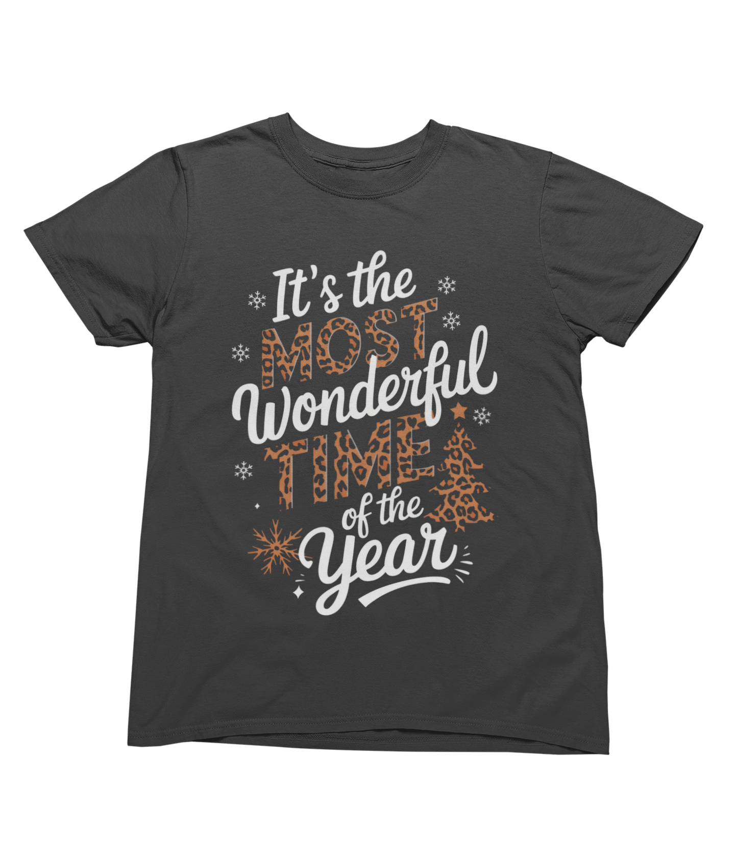 Beast and Beauty T-Shirt / 3XL (Adult) / Grey Leopard Print Christmas Sweatshirt – Most Wonderful Time Jumper