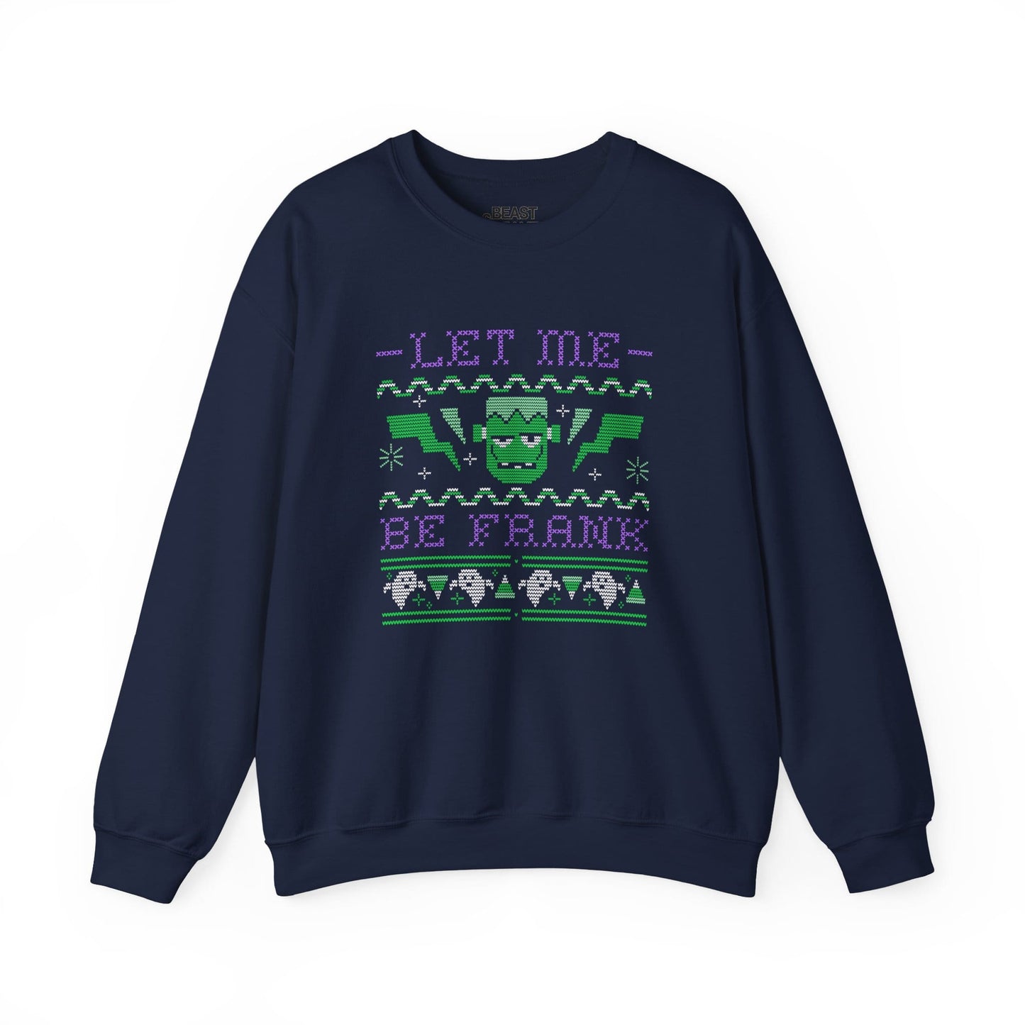 Let Me Be Frank Halloween Sweatshirt Navy / S gift_idea unique_gift personalised_gift