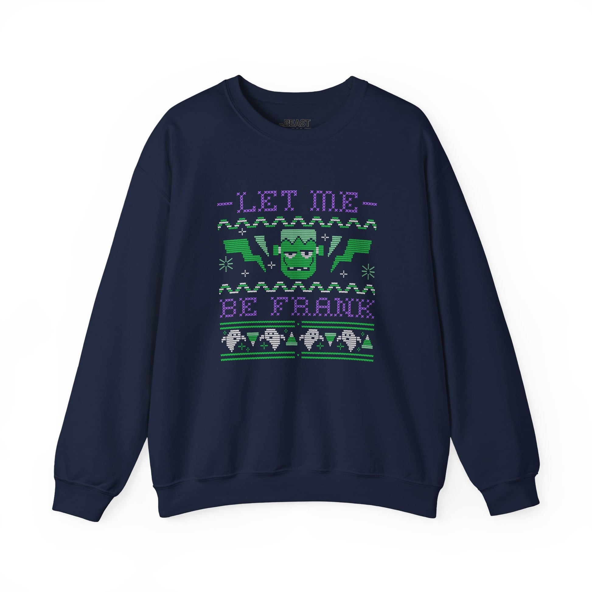 Let Me Be Frank Halloween Sweatshirt Navy / S gift_idea unique_gift personalised_gift