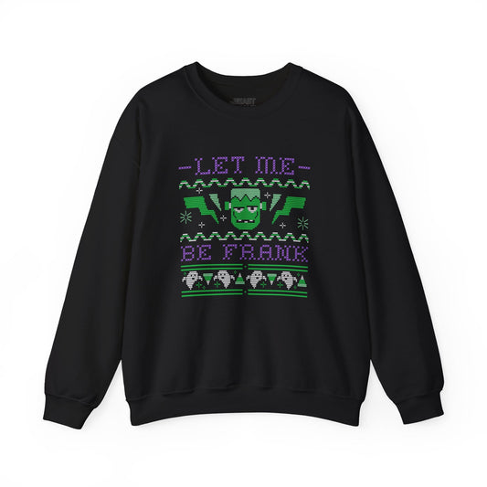 Let Me Be Frank Halloween Sweatshirt Black / S gift_idea unique_gift personalised_gift
