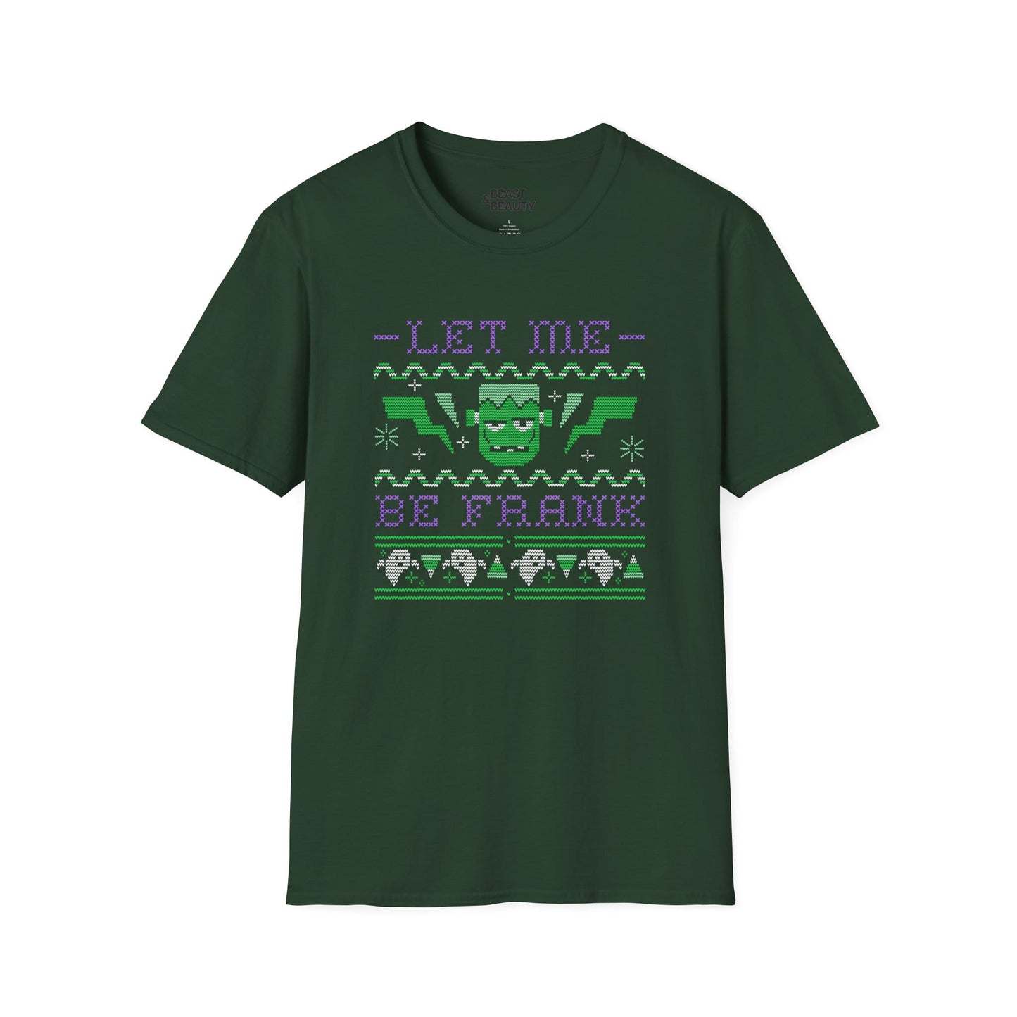 Let Me Be Frank Halloween T-Shirt Forest Green / S gift_idea unique_gift personalised_gift
