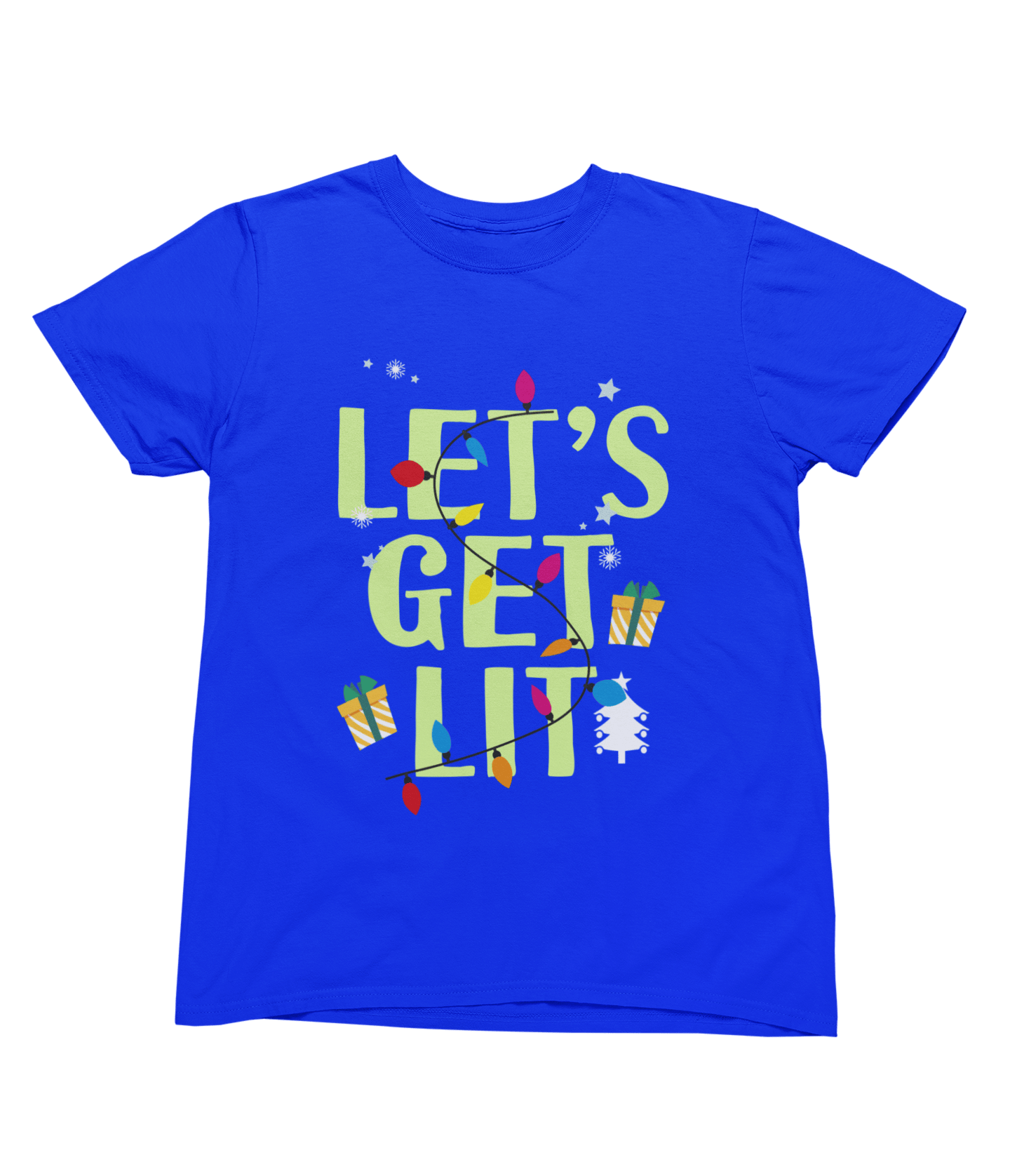 Beast and Beauty T-Shirt / 3XL (Adult) / Blue Let’s Get Lit Christmas Sweatshirt – Funny Holiday Lights Jumper