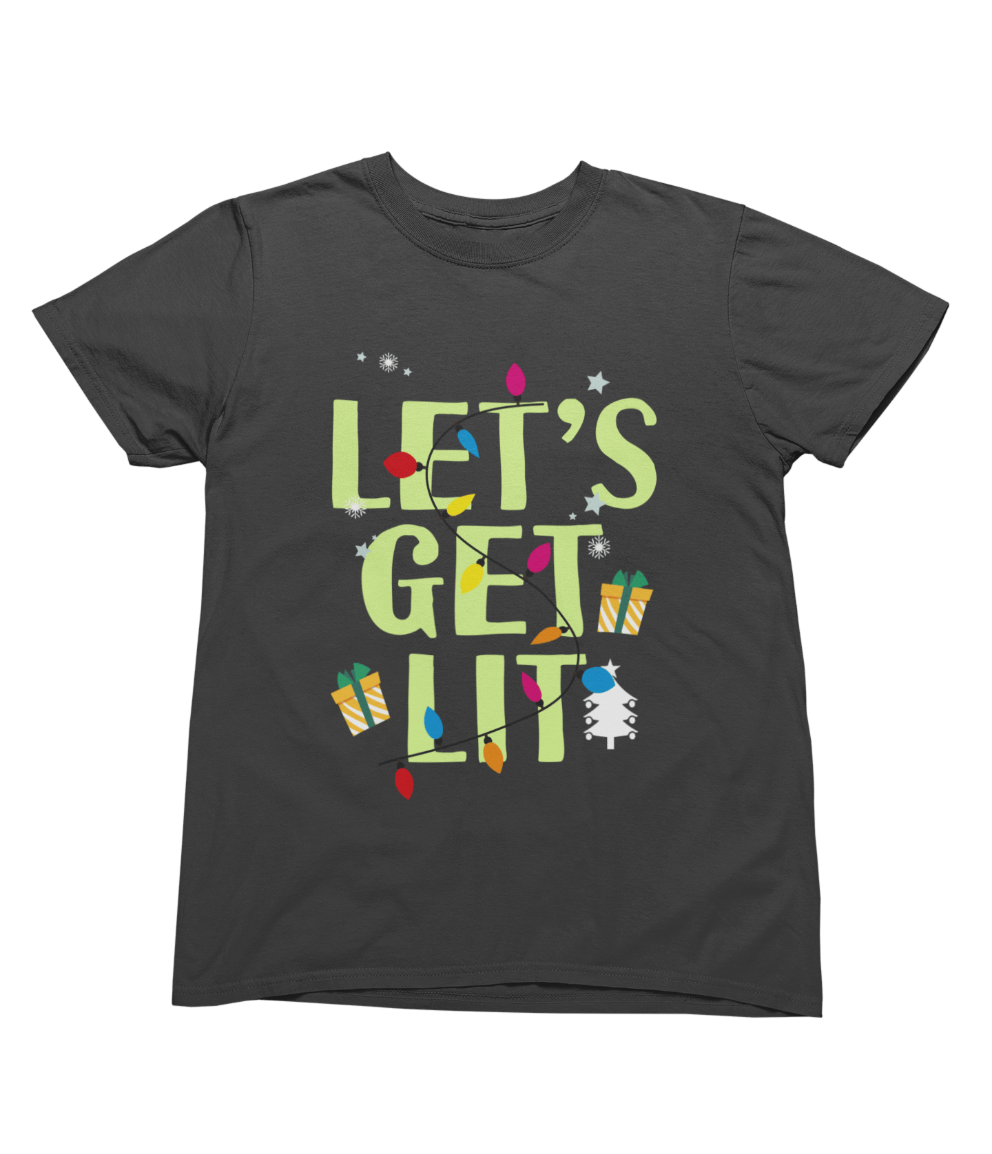 Beast and Beauty T-Shirt / 3XL (Adult) / Gray Let’s Get Lit Christmas Sweatshirt – Funny Holiday Lights Jumper