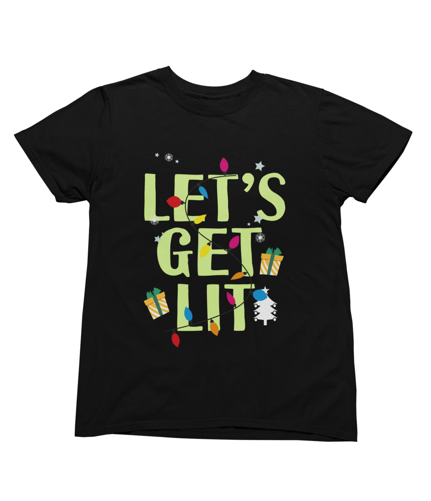 Beast and Beauty T-Shirt / 3XL (Adult) / Black Let’s Get Lit Christmas Sweatshirt – Funny Holiday Lights Jumper